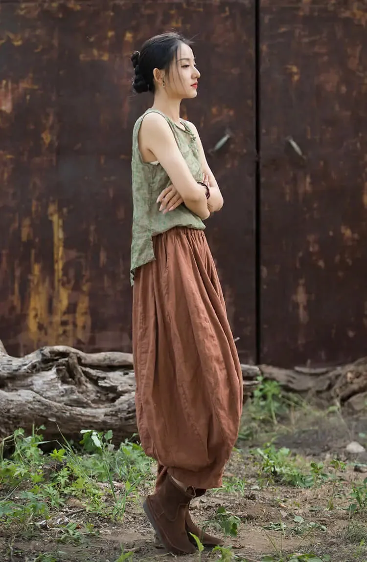 New Retro Casual Linen Pants for Spring Women's Fashion