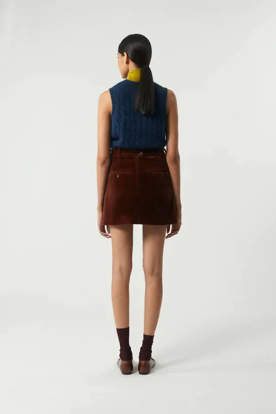 NOVA NOISETTE VELVET SKIRT