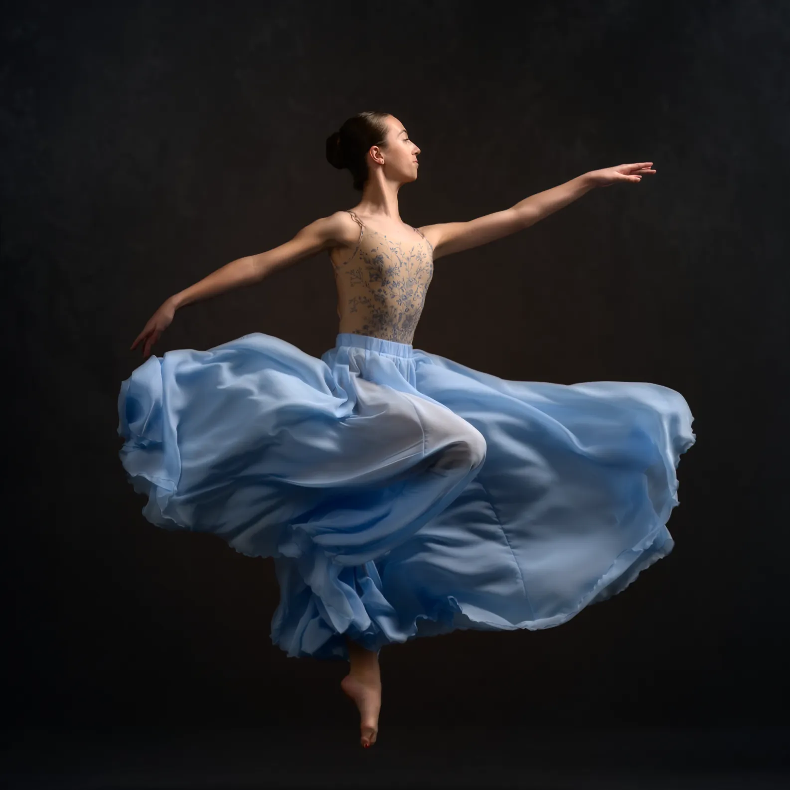 Photoshoot Flying Skirt / Double Circle Skirt / Ballet Pull On Maxi Skirt
