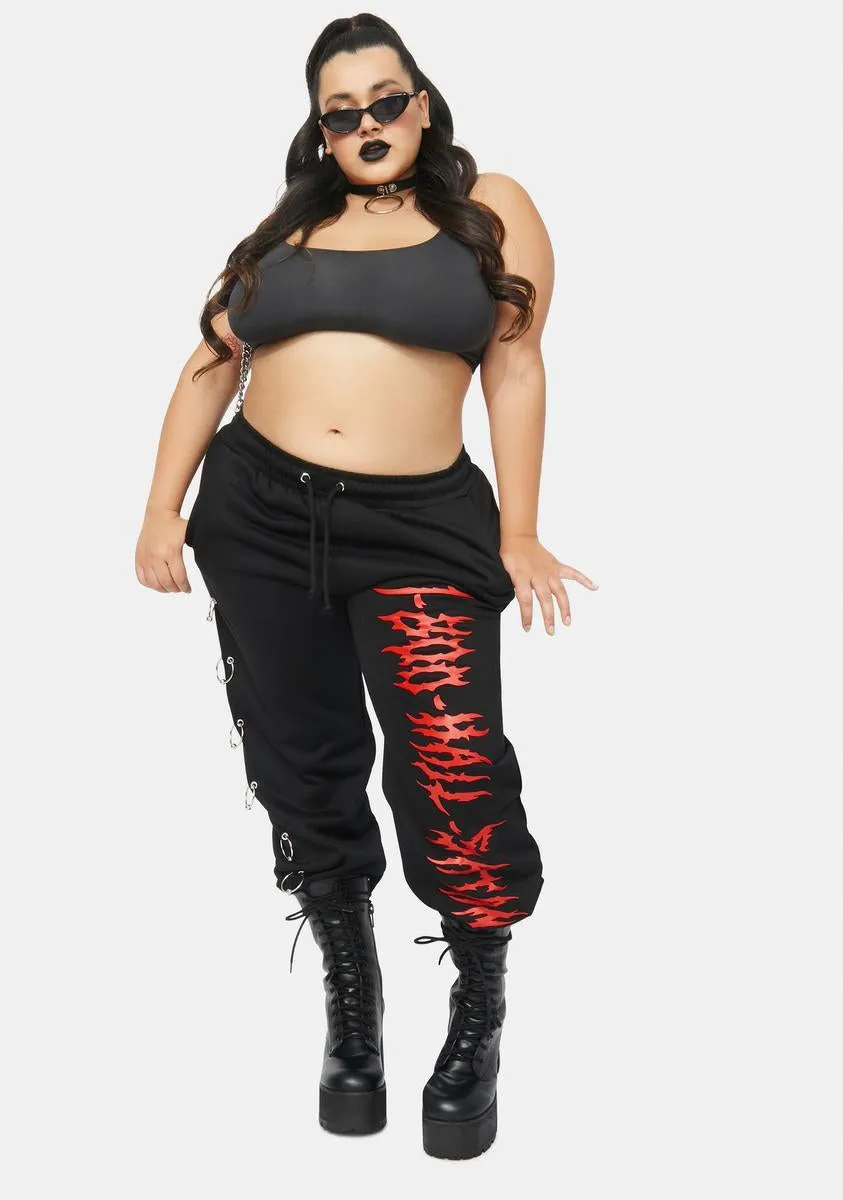 Plus Gates Of Hell Pierced Sweatpants