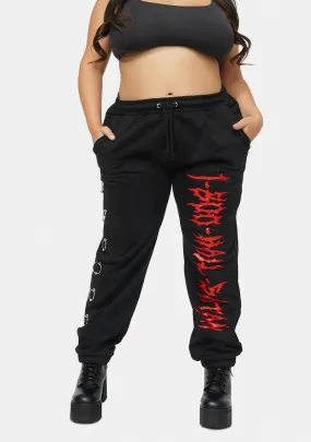 Plus Gates Of Hell Pierced Sweatpants