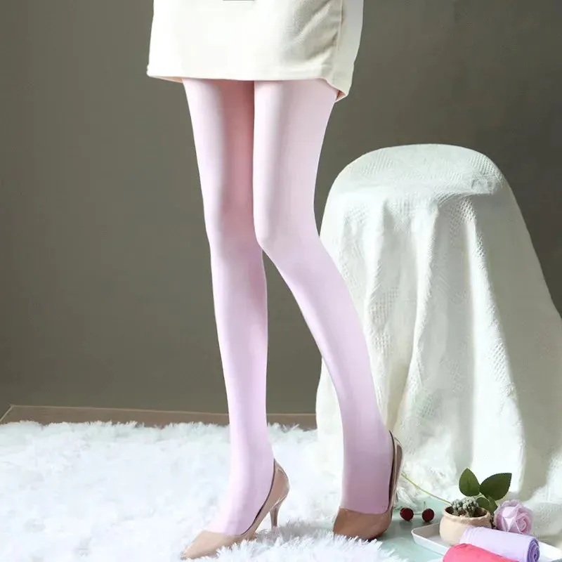 Plus Size High Elastic Tights Spring Autumn Stockings in Candy Colors