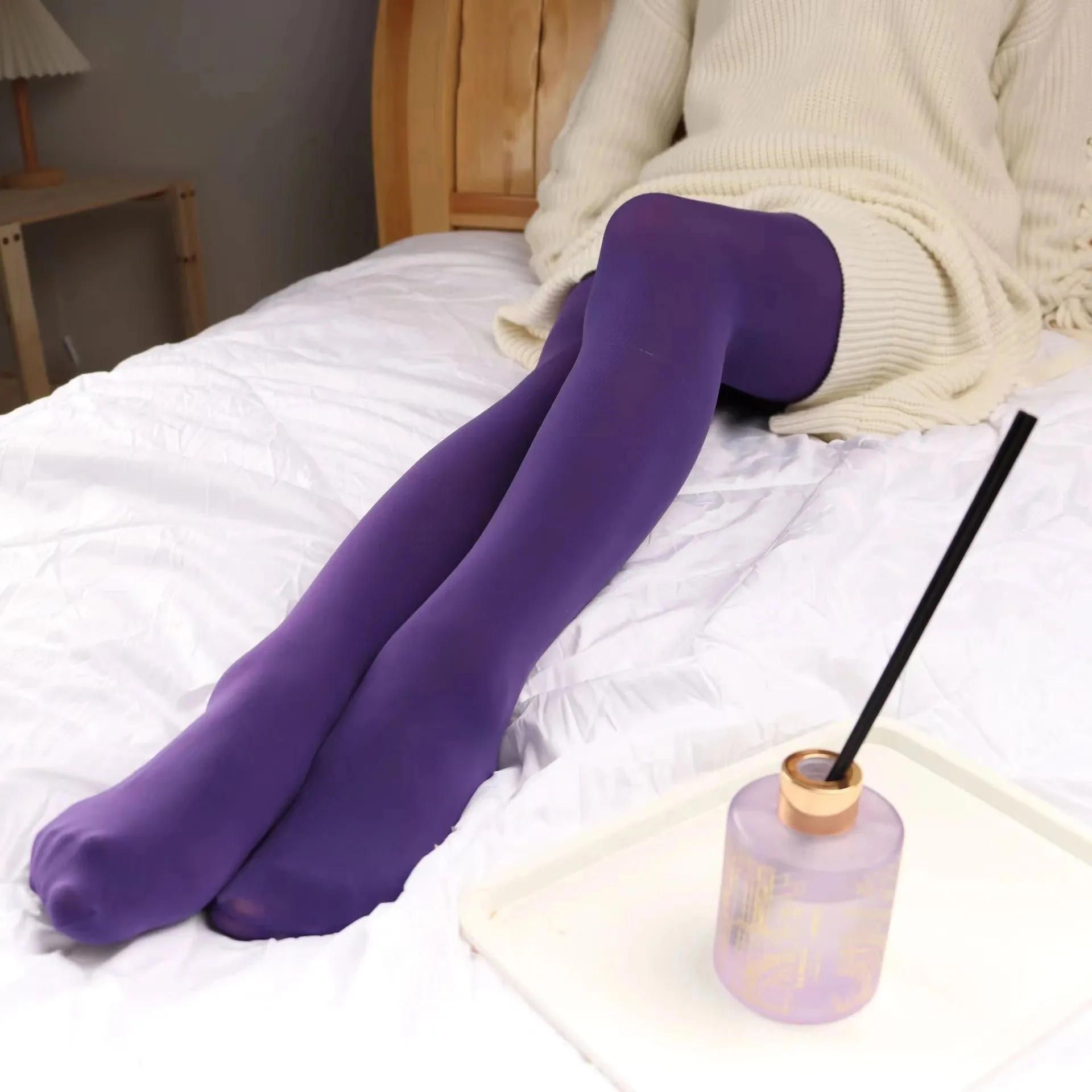 Plus Size High Elastic Tights Spring Autumn Stockings in Candy Colors
