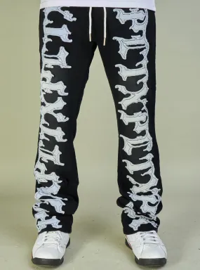 Politics Sweatpants - Hale - Black and White - 707