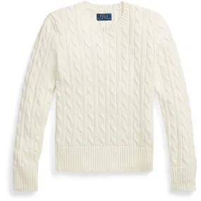Polo Ralph Lauren Warm White W/Hint Of Pink Girl Pullover