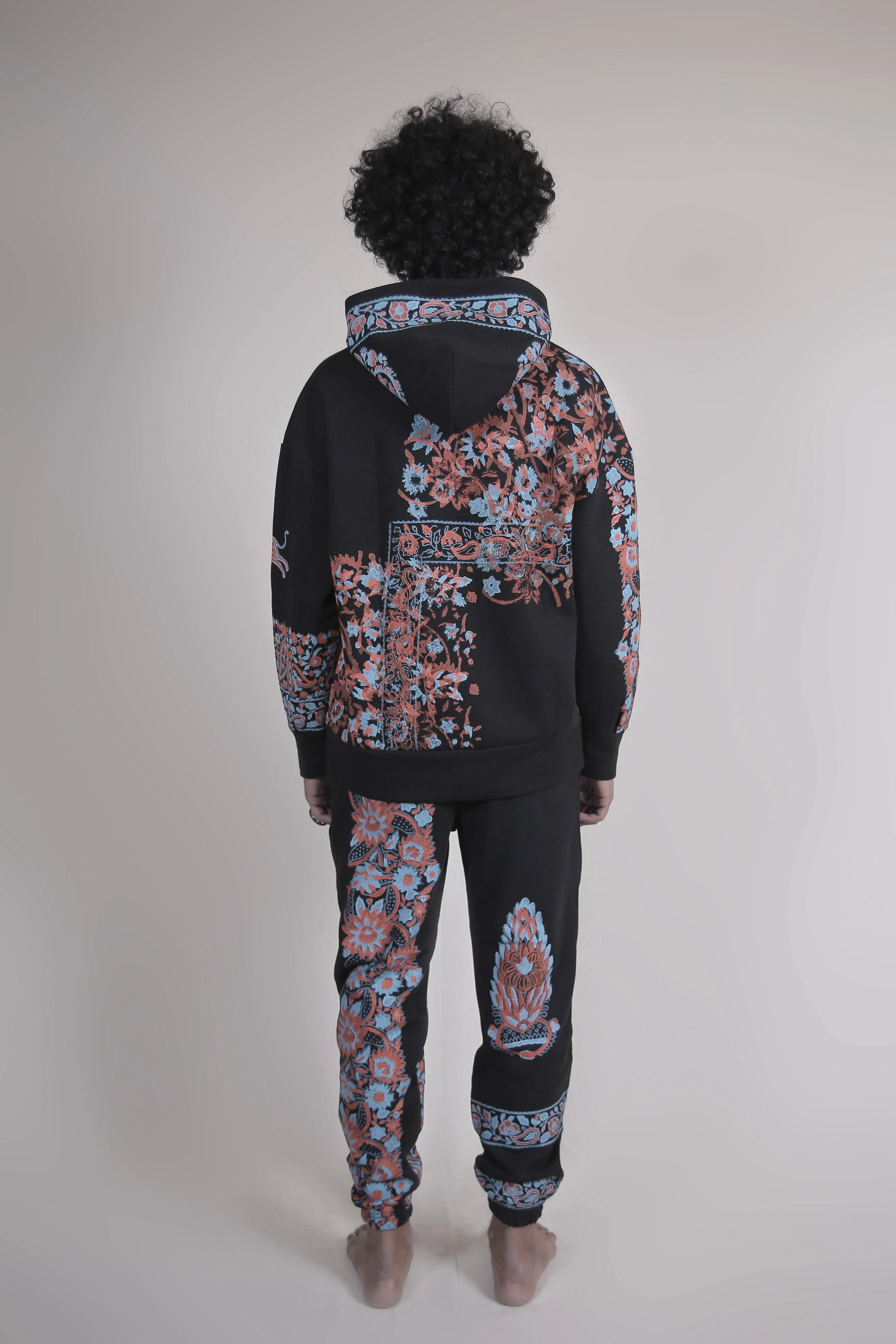 Psychedelic Block-Print Sweatpants
