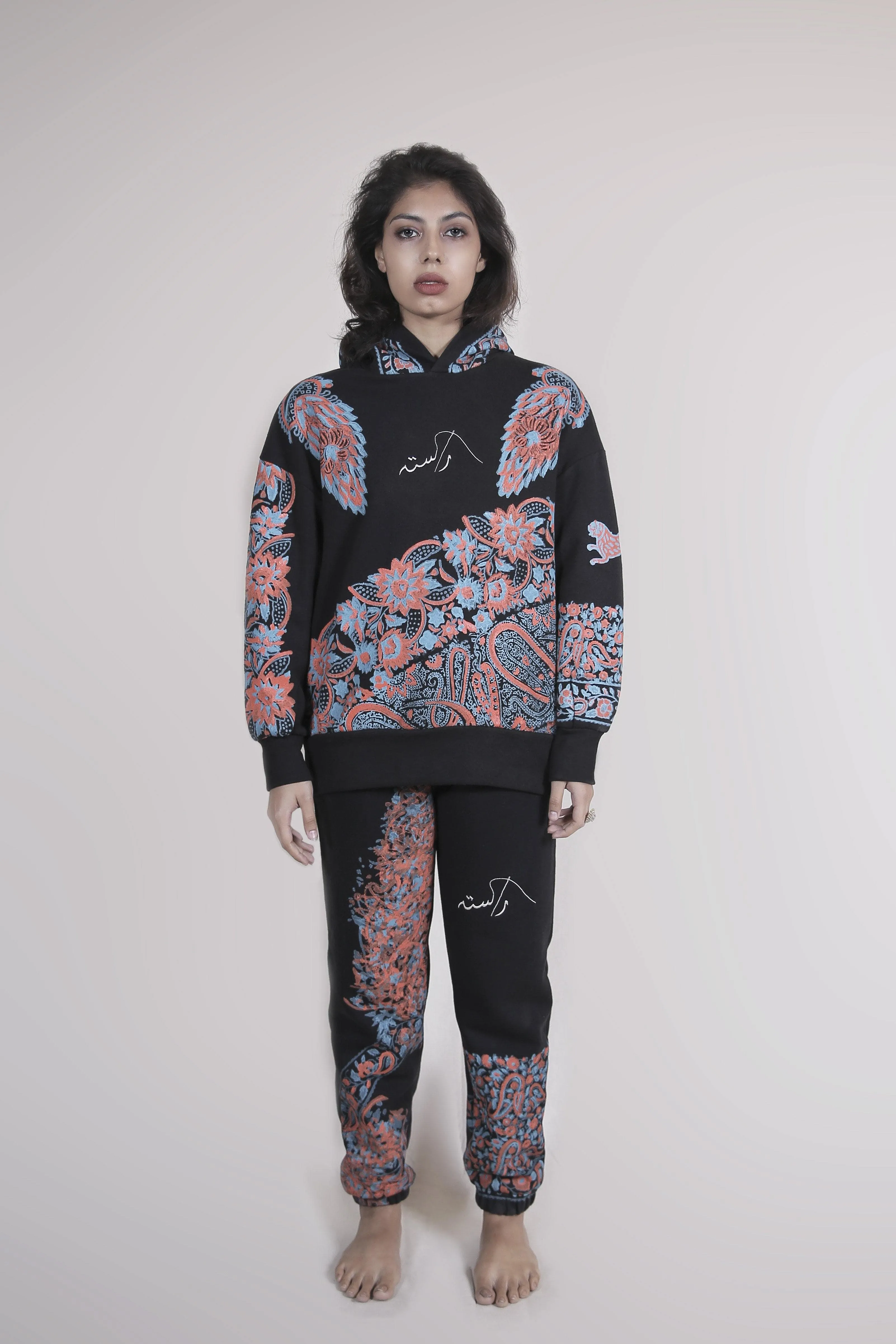 Psychedelic Block-Print Sweatpants