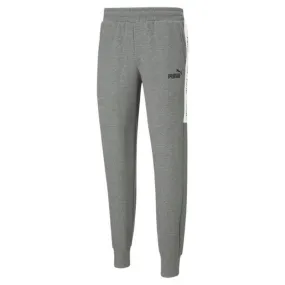 Puma Men's Gray Amplified Sweatpants with Stylish Cuffs and Pockets