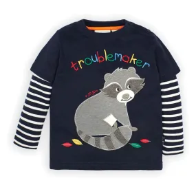 Raccoon Top - Navy - select size