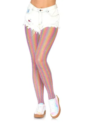 Rainbow Glitter Fishnets
