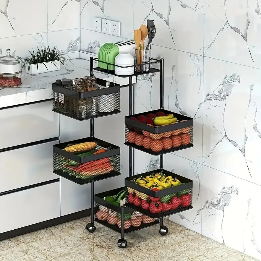 Rotating Shelf - 5 Tier Kitchen Storage