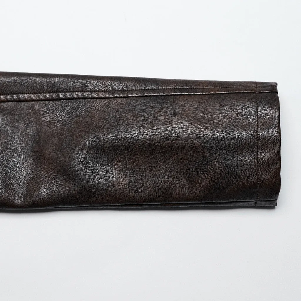 Rowena Cropped Jacket (Brown)