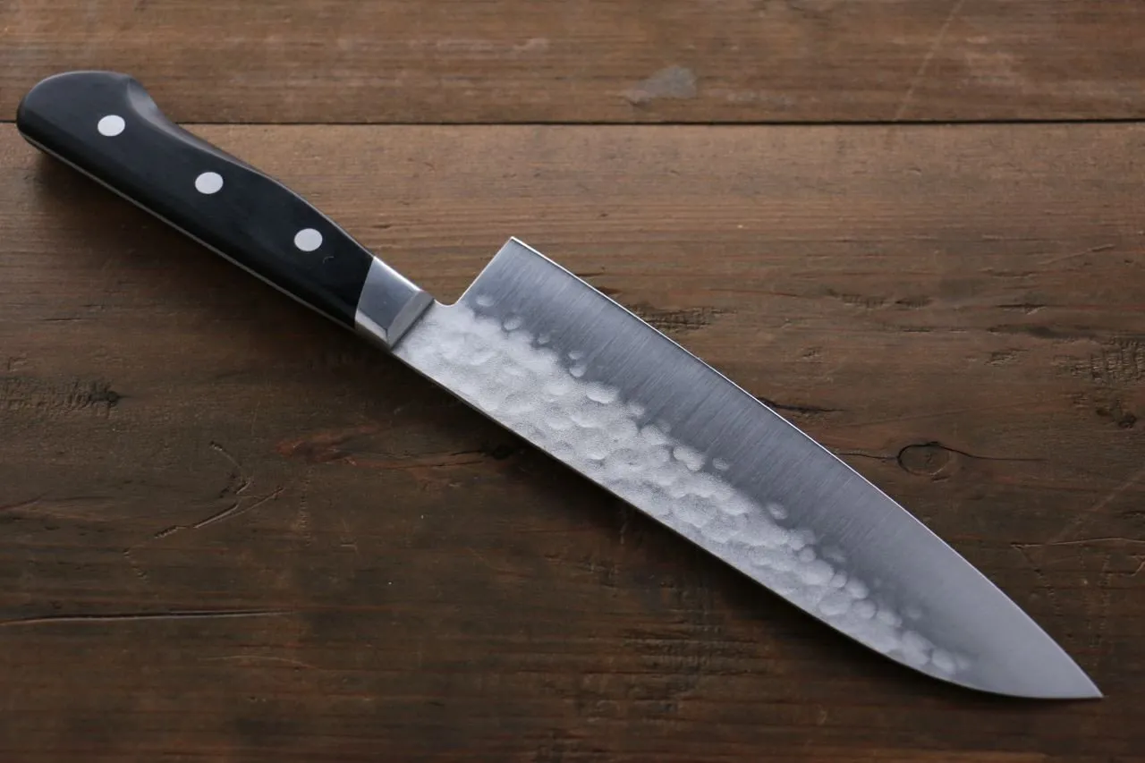 Sakai Takayuki Blue Steel Hammered 3 Layer Santoku 180mm