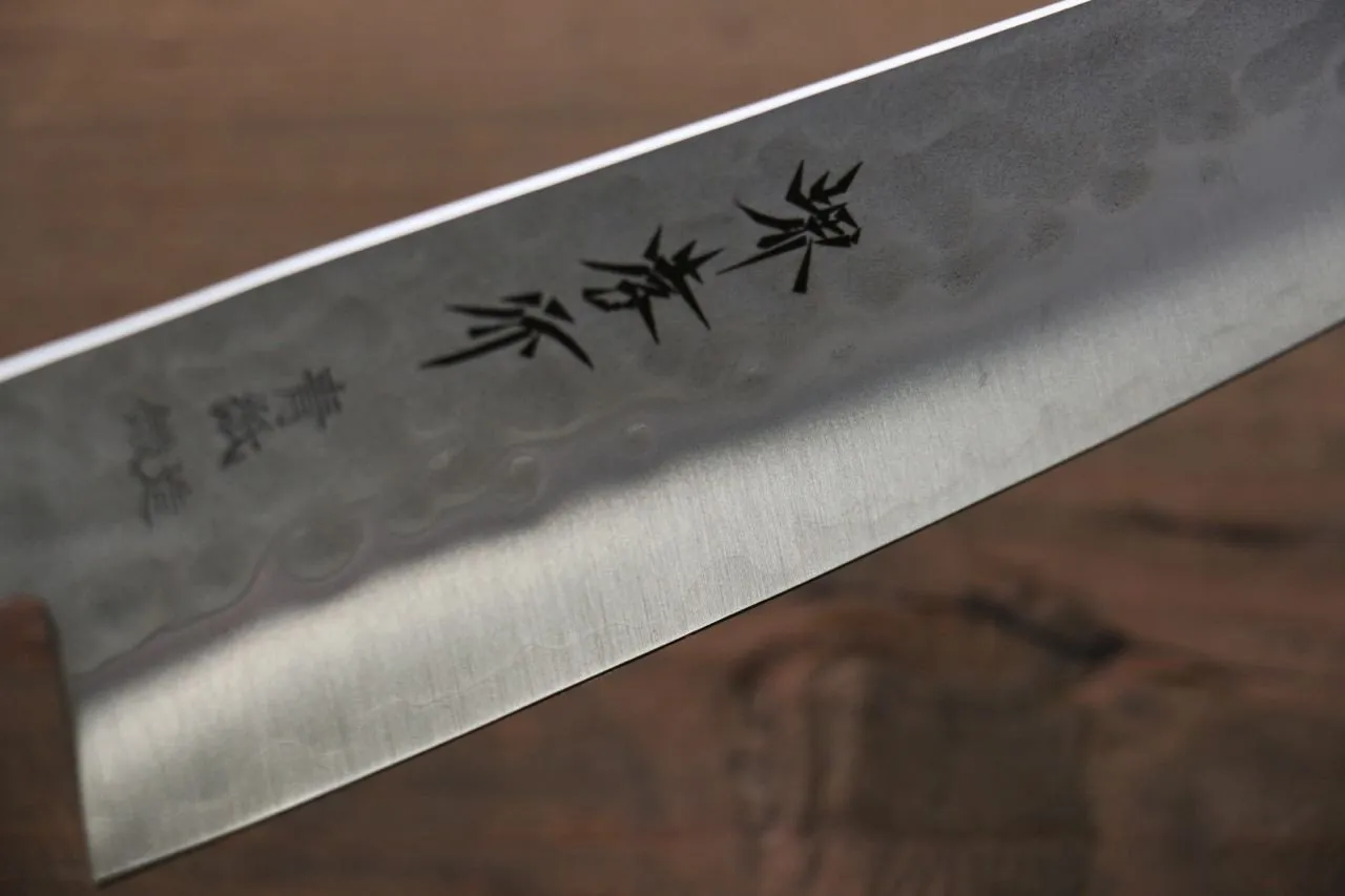 Sakai Takayuki Blue Steel Hammered 3 Layer Santoku 180mm