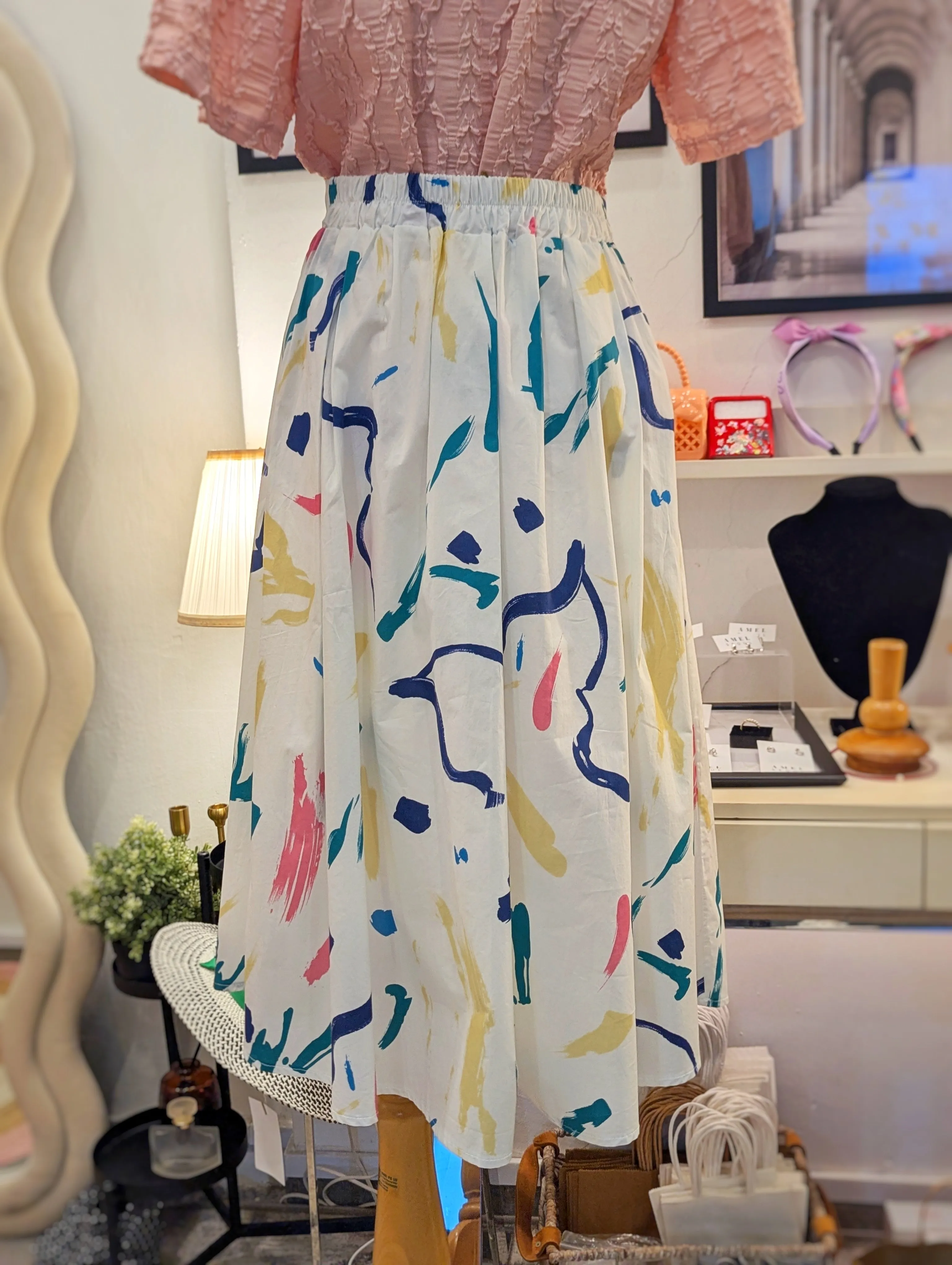 Squiggle Splash Vibrant Skirt