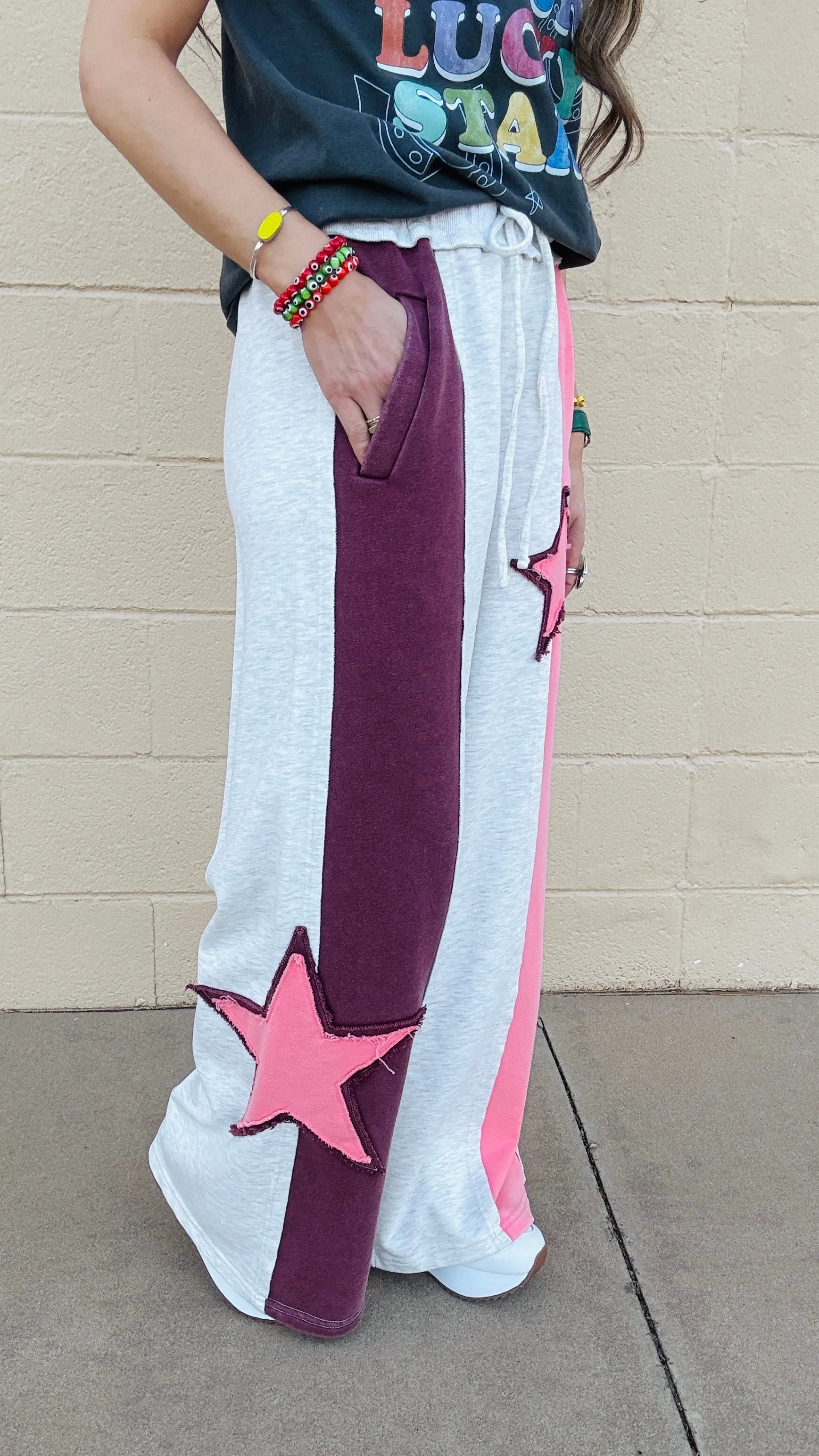 Starstruck Cozy Sweatpants-Heather Grey