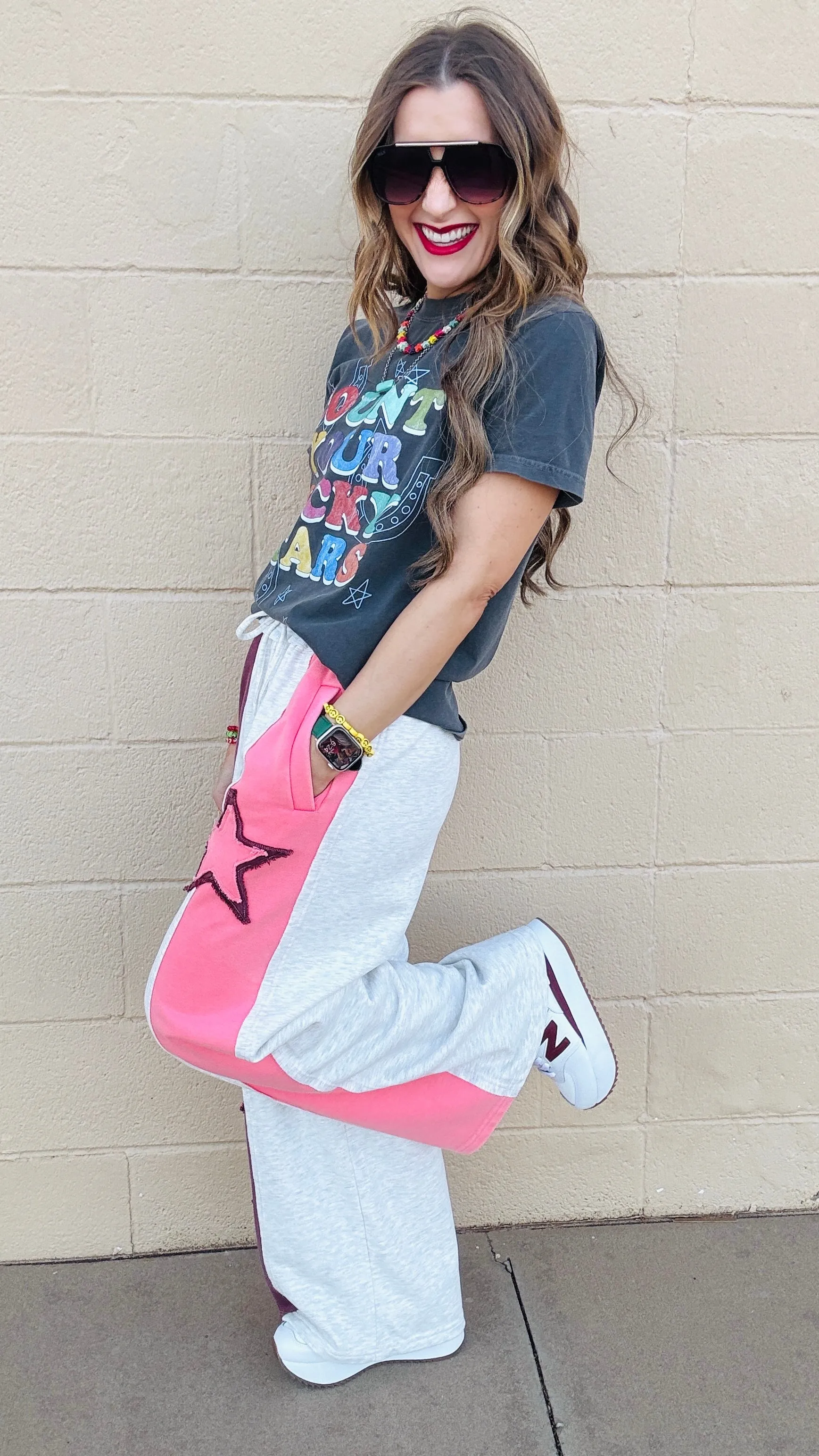 Starstruck Cozy Sweatpants-Heather Grey