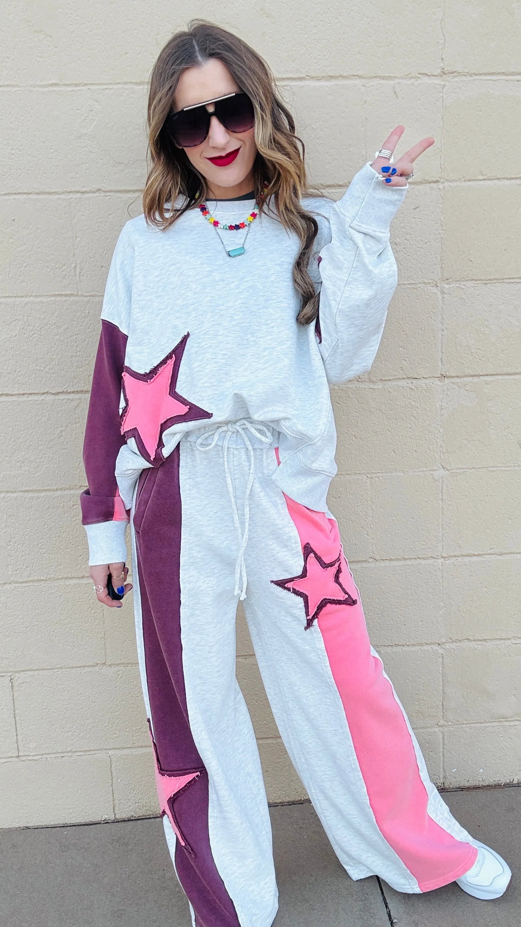Starstruck Cozy Sweatpants-Heather Grey