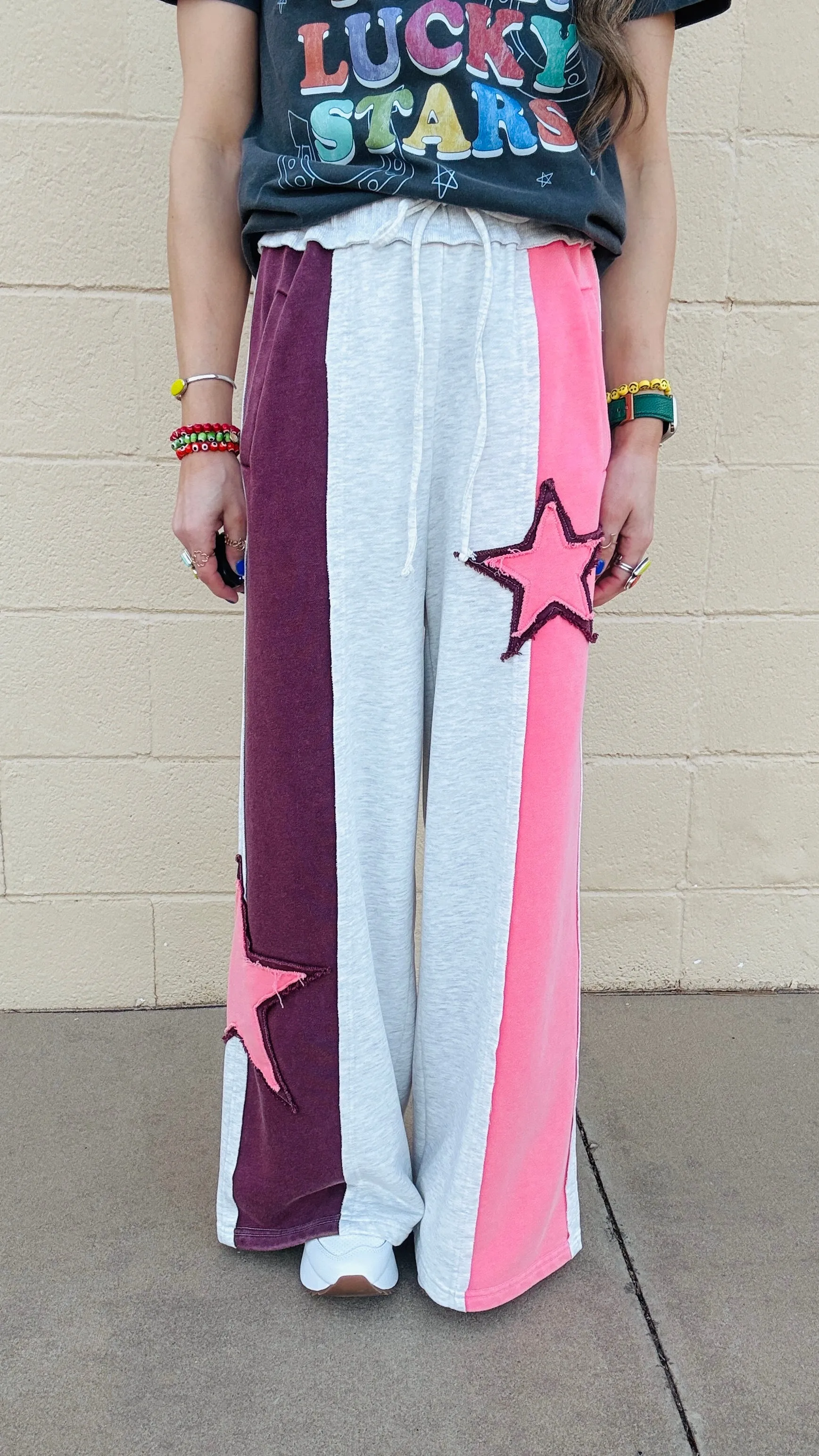 Starstruck Cozy Sweatpants-Heather Grey