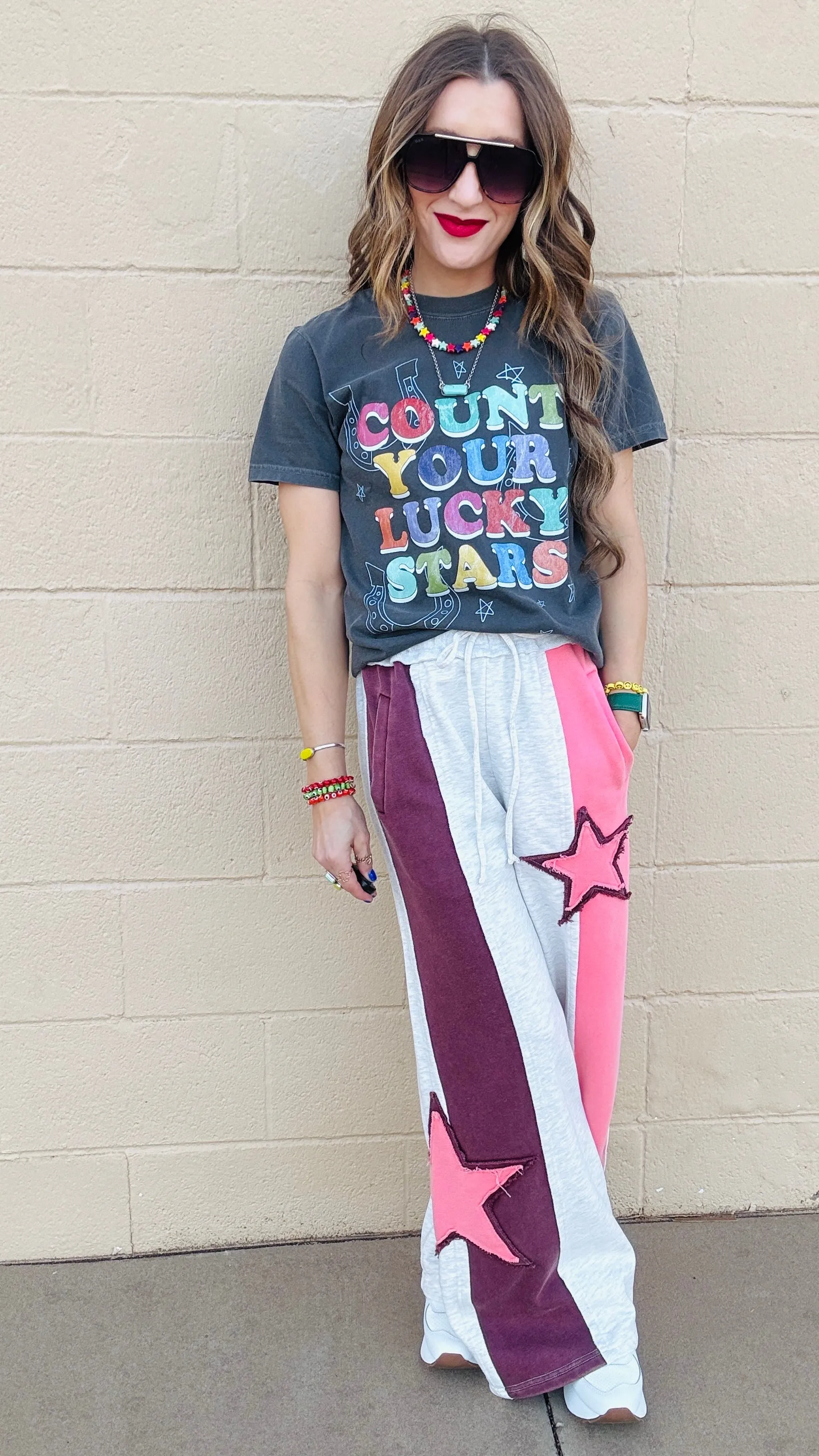 Starstruck Cozy Sweatpants-Heather Grey