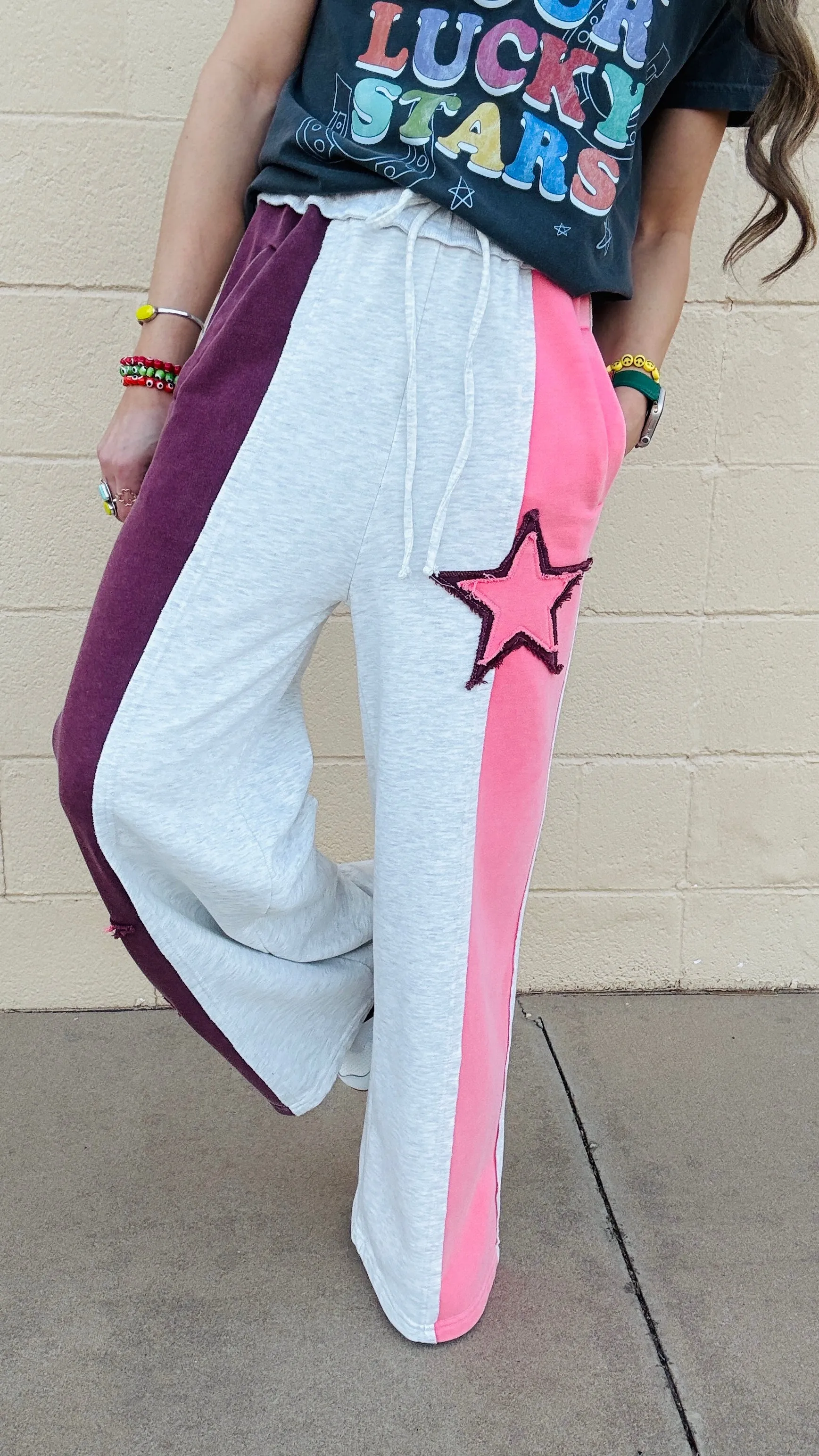 Starstruck Cozy Sweatpants-Heather Grey