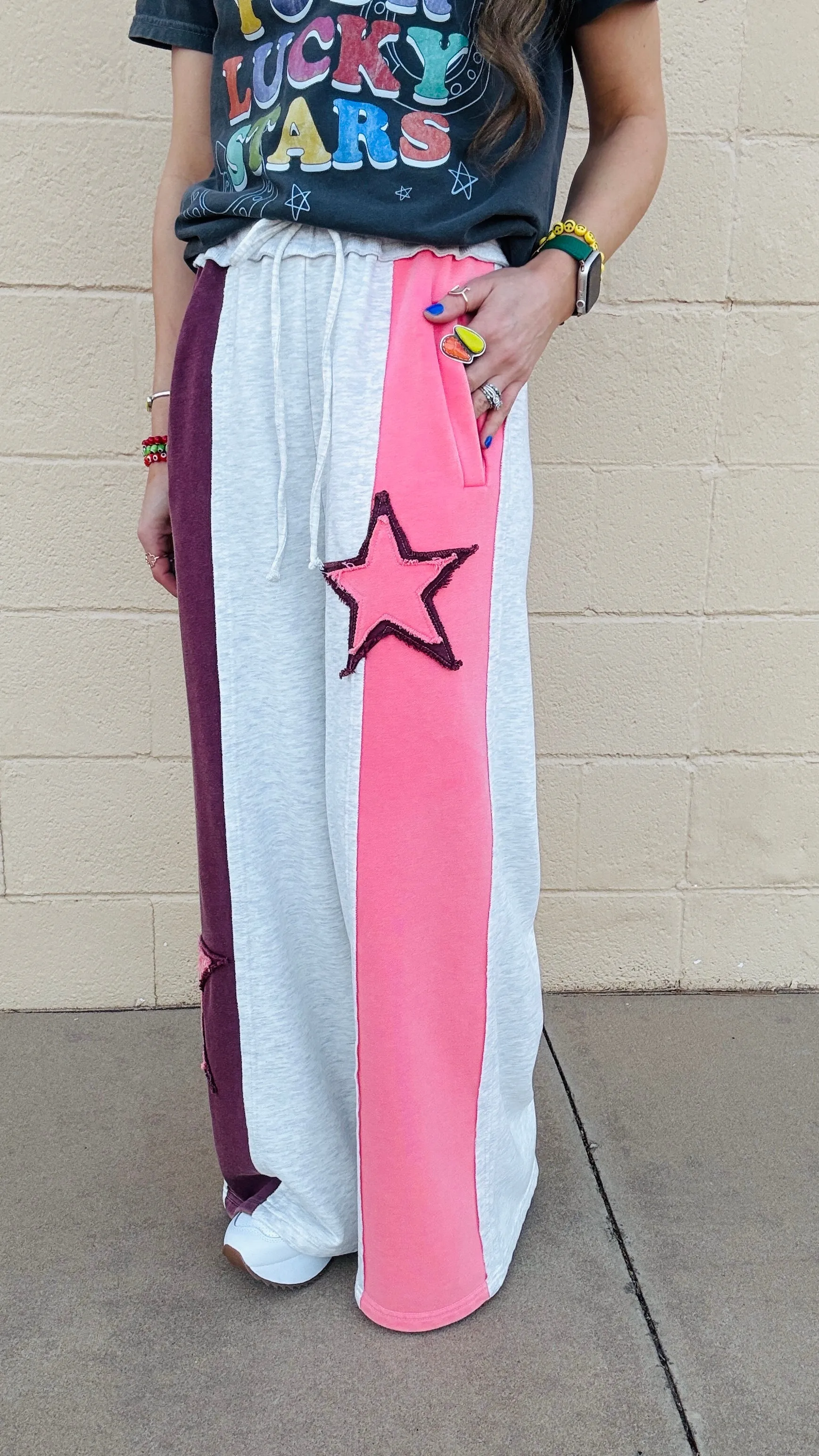 Starstruck Cozy Sweatpants-Heather Grey