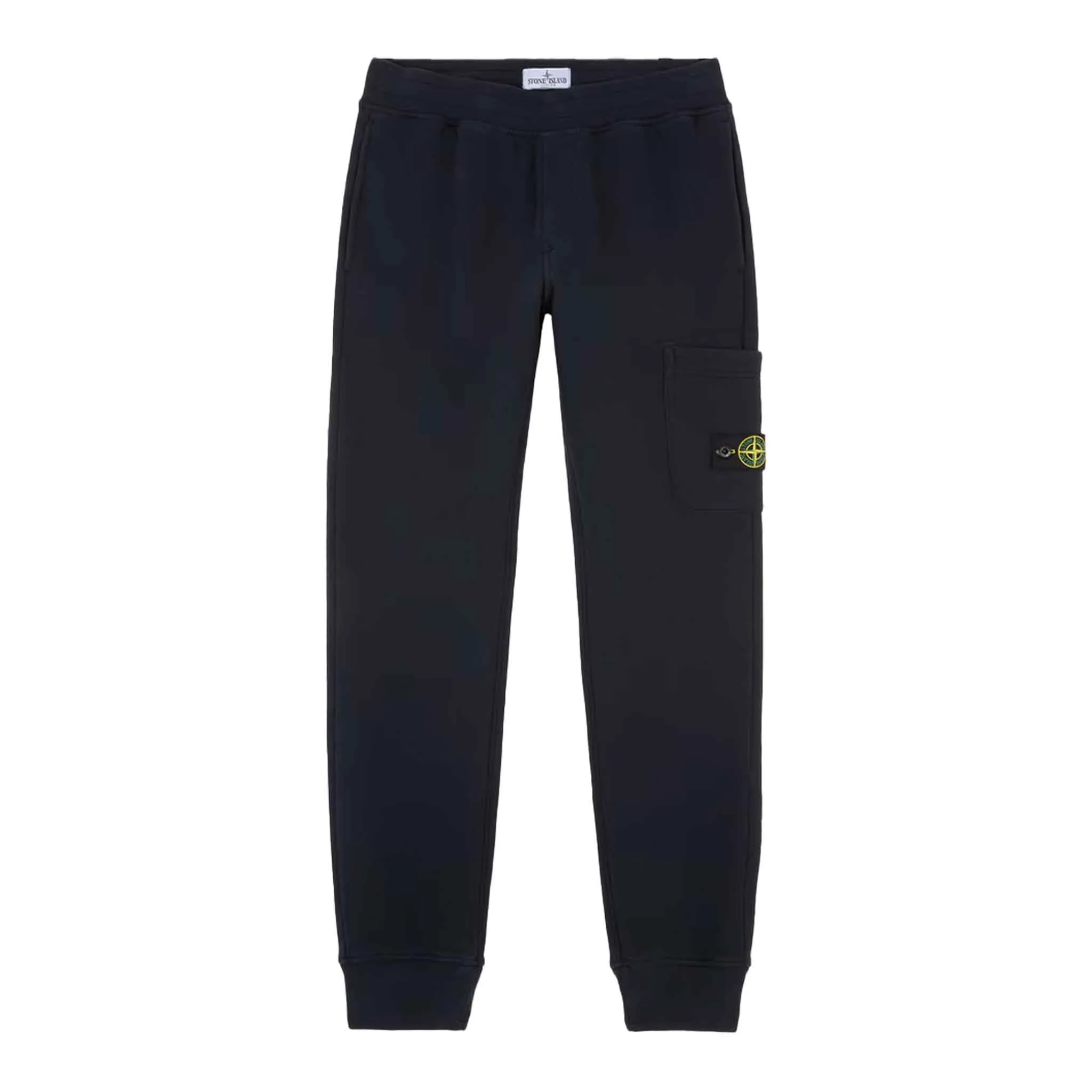 Stone Island Junior Cotton Fleece Sweatpants in Navy Blue