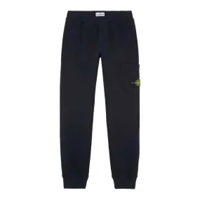Stone Island Junior Cotton Fleece Sweatpants in Navy Blue