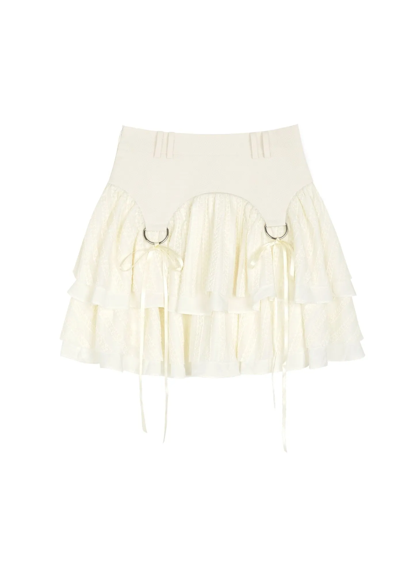 Strappy Short Cake Skirt