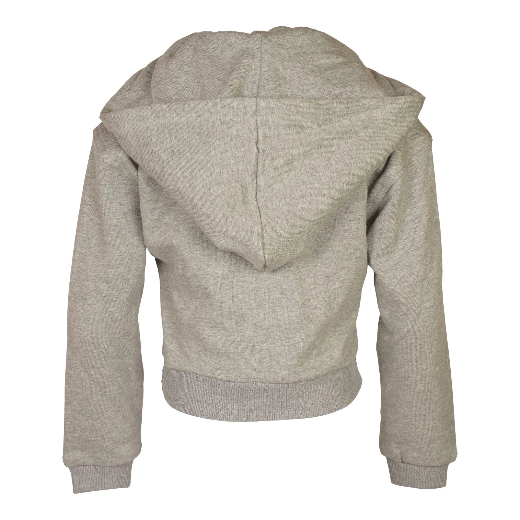 Sweatshirt & Denim Cropped Hooded Jacket