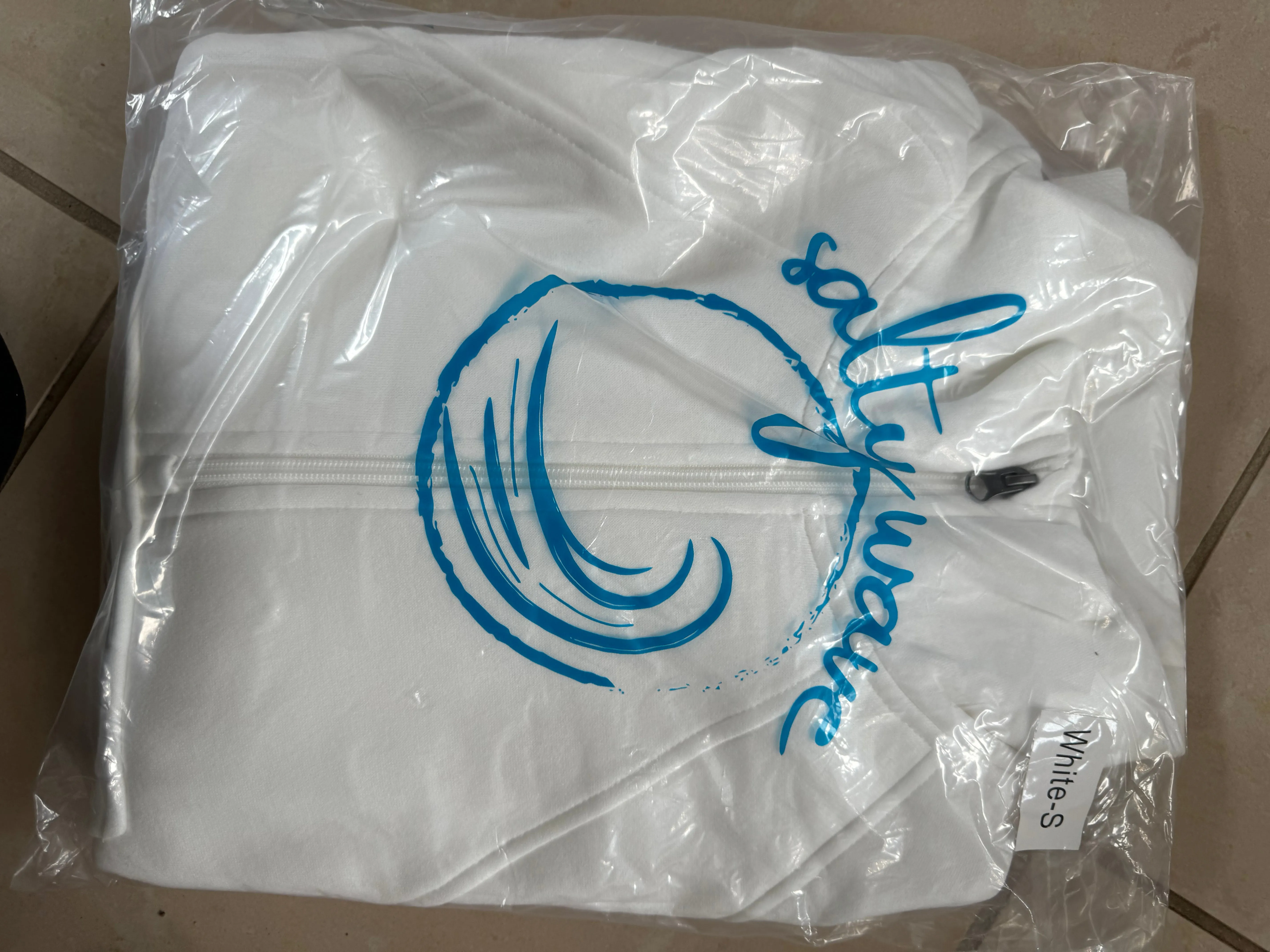 The Ava White 1/2 Zip Mock Neck Sweatshirt by Salty Wave*