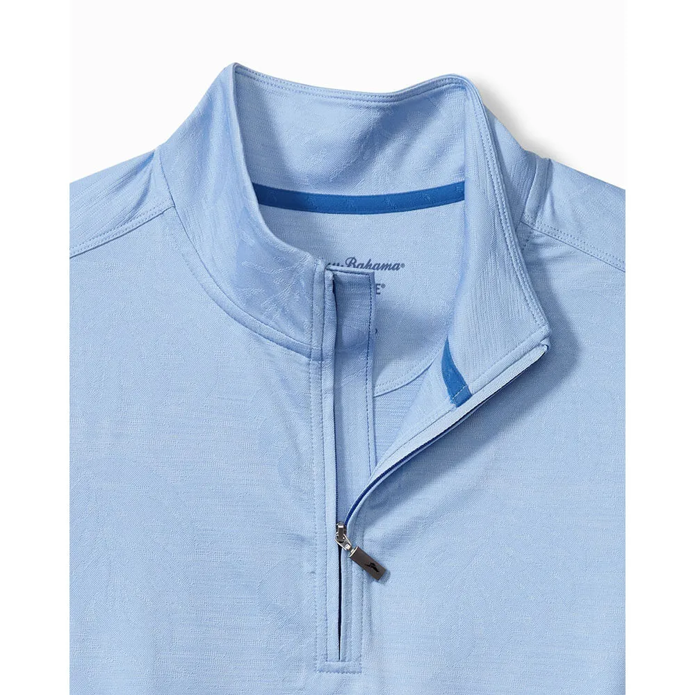 Tommy Bahama Monsterra Fade Half Zip Pullover Sweatshirt - Light Sky