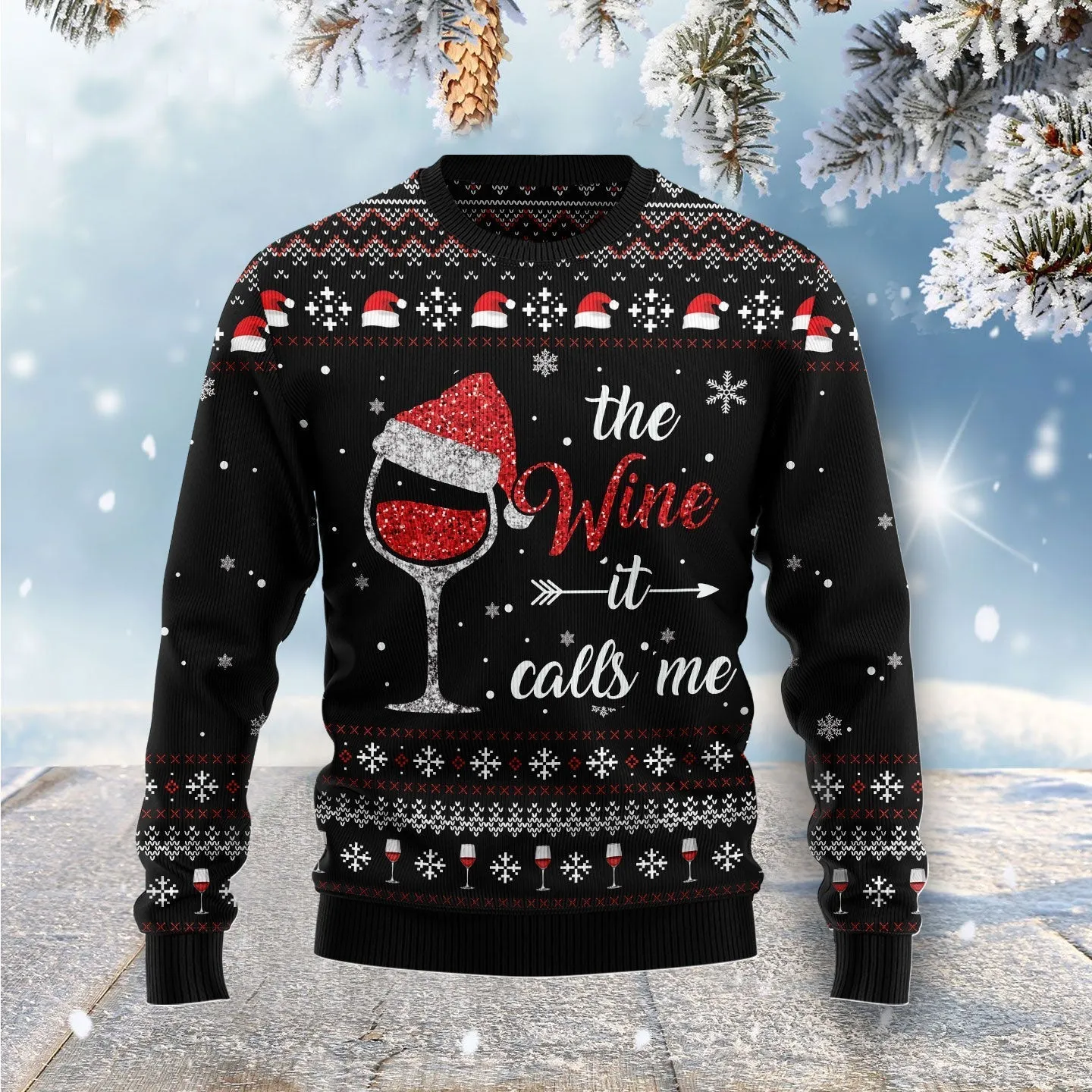 Ugly Christmas Sweater JulesRoche All-Over-Print Warm Winter Jumper