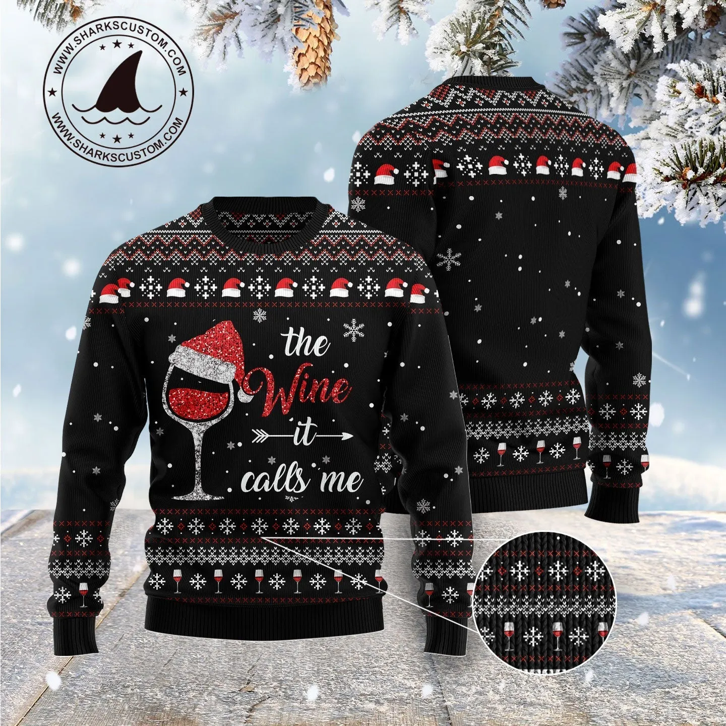 Ugly Christmas Sweater JulesRoche All-Over-Print Warm Winter Jumper