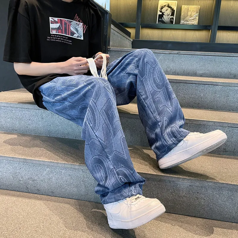 Urban Letter Embroidery Sweatpants