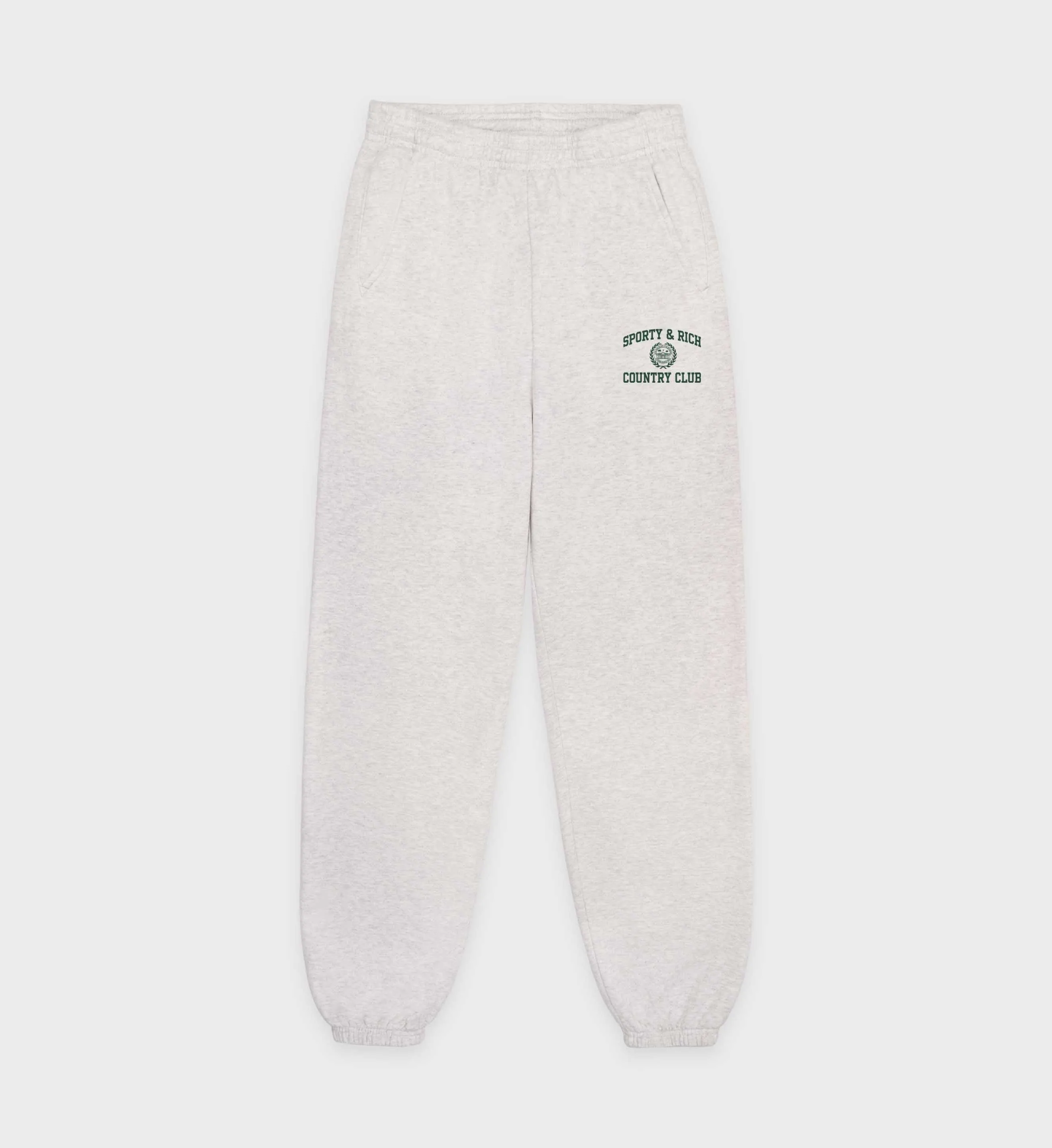 Varsity Crest Sweatpant - Heather Gray/Forest