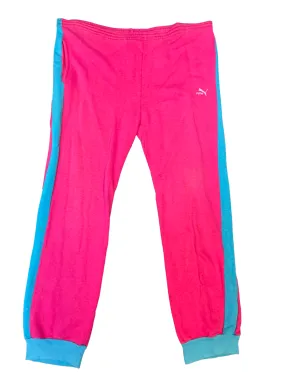 Vintage puma drawstring pink sweatpant with blue stripe
