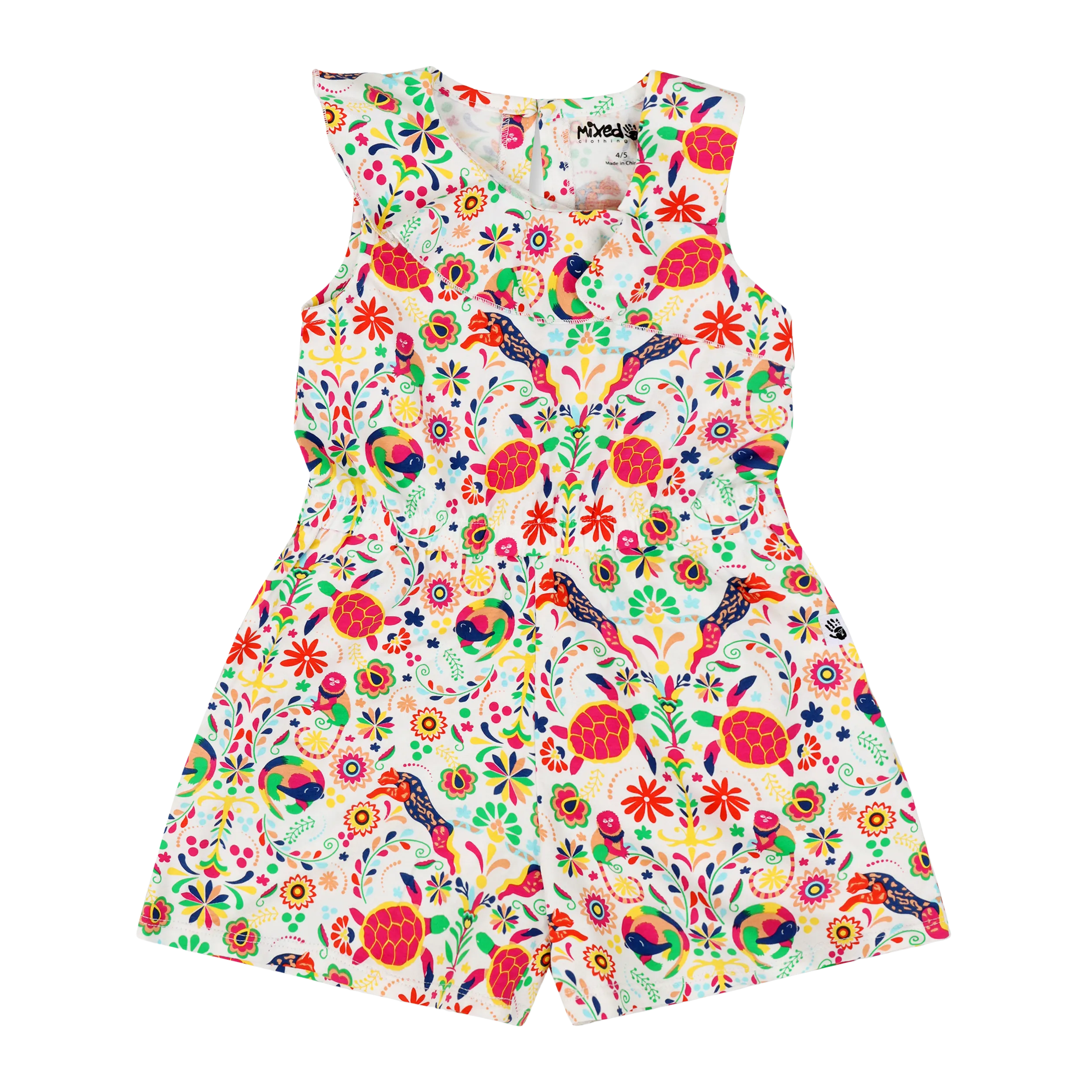 Volant Ruffle Shorts Romper
