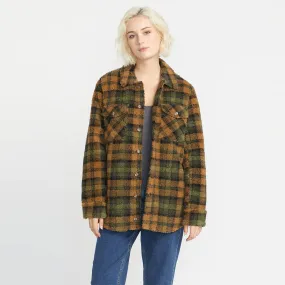 VOLCOM Women's Silent Sherpa Jacket - Bronze