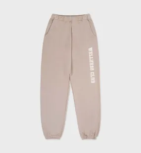 Wellness Club Flocked Sweatpant - Elephant/White