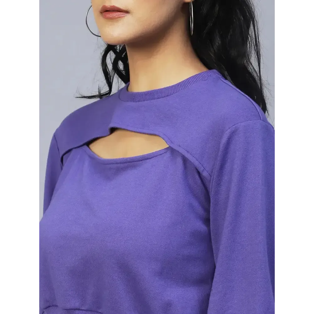 Women Cutout Neck Detail Tracksuit