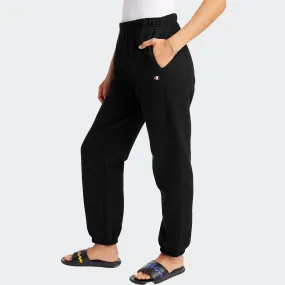 Women's Champion Reverse Weave Boyfriend Sweatpants Black