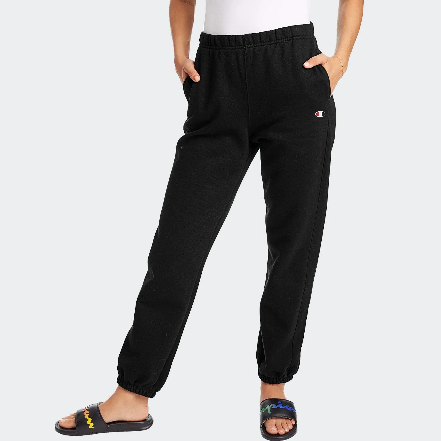 Women's Champion Reverse Weave Boyfriend Sweatpants Black