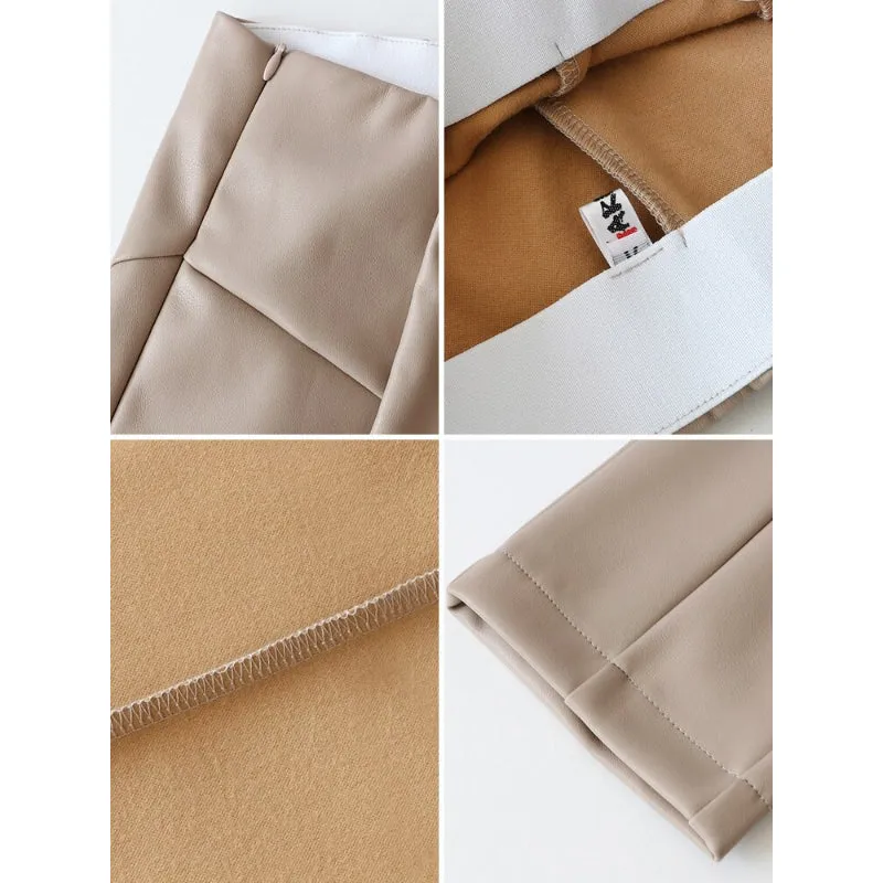 Women's Classic Tight Faux Leather Pants