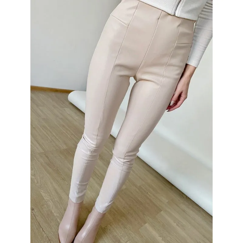 Women's Classic Tight Faux Leather Pants