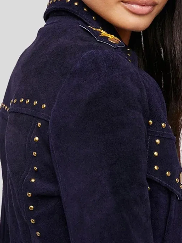Women's Cropped Suede Leather Jacket By The Jacket Seller