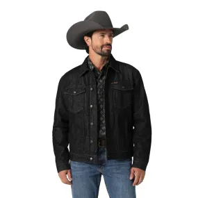 Wrangler Men's Denim Sherpa Lined Jacket Balck Obelisk