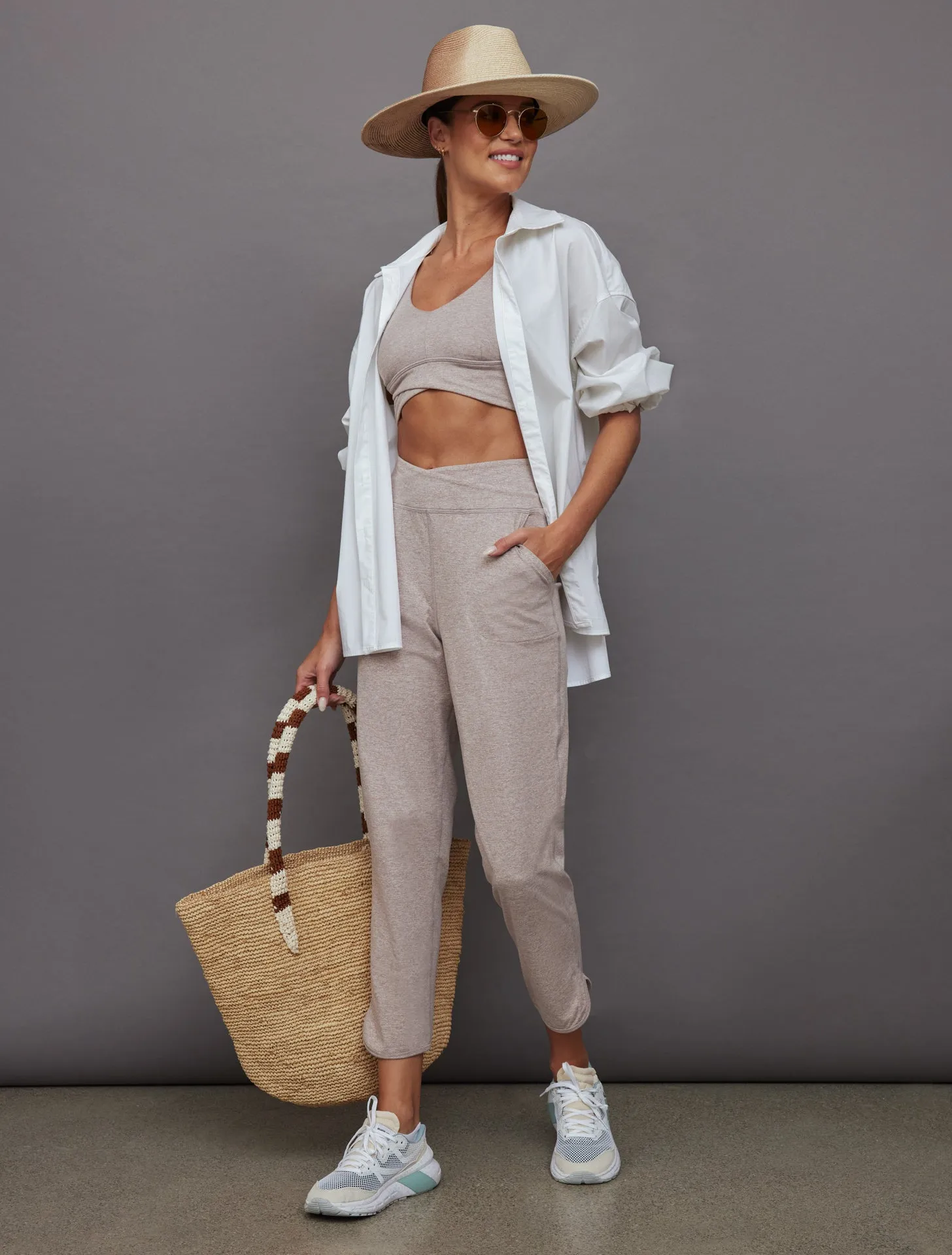 Wrap Jogger in Melt - Oatmeal Heather