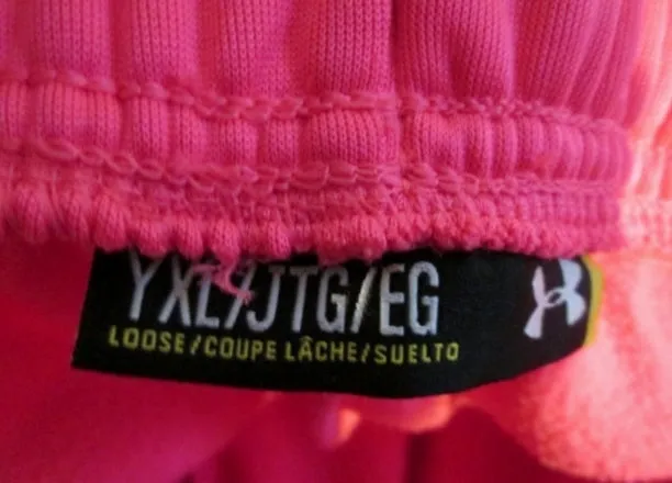 Youth Girls UNDER ARMOUR Sweatpants Athletic Workout Yoga Pants NEON PINK XL